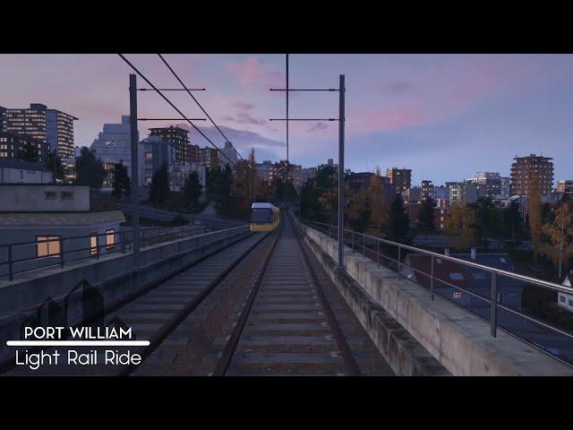 Cities: Skylines - First Person Light Rail Ride 2 - Port William