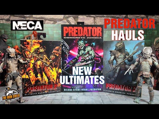 NECA Ultimates! Predator 2 Shaman, Warrior and Stone Heart Predator Figure Hauls and Overview!