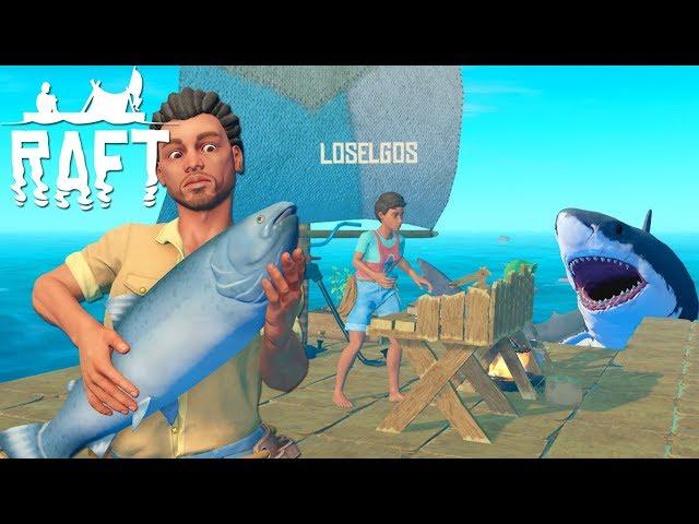 STRANDET MED ELGEN! - Raft Multiplayer Dansk Ep 1 feat. Den Mandige Elg