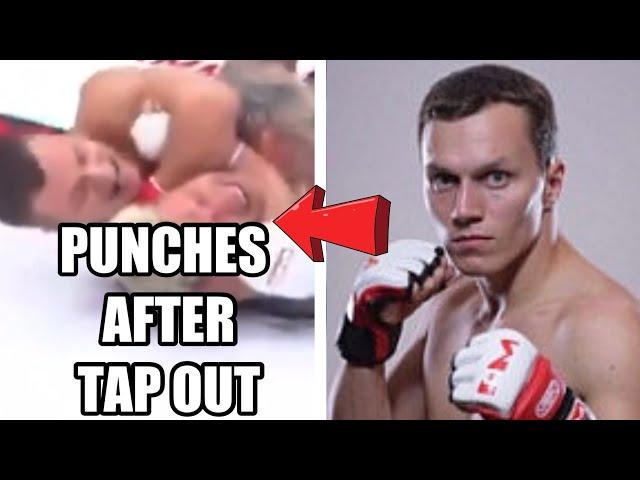 MMA Fighter Tarasov PUNCHES Ershov AFTER TAPPING OUT #mma