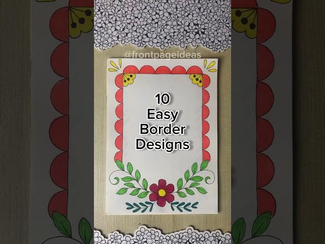 10 Easy front page design for school projects and idea note journals | Aesthetic Girl #shorts #howto