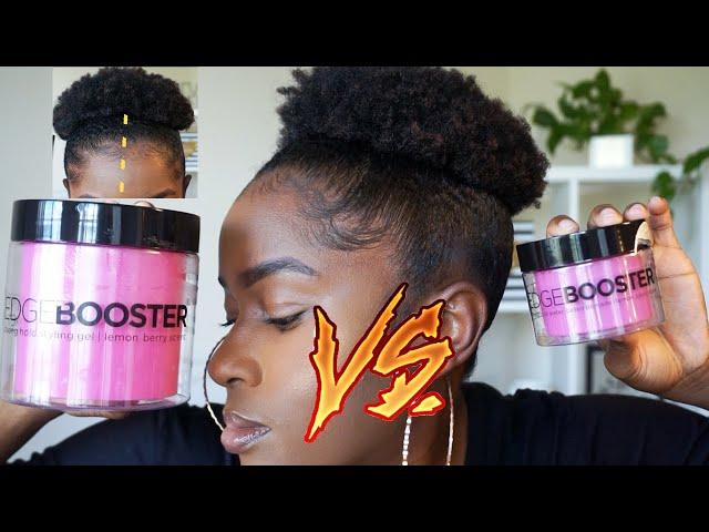 Edge Booster Strong Hold Styling Gel VS Edge Booster Strong Hold Pomade on Short 4C Natural Hair!!!