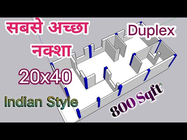 20x40 Best Duplex House Design / East Facing house plan With Car Parking / #home #2023