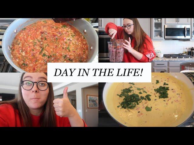 A Big Day in the Kitchen!! Canning Salsa, Making Queso, and Baking Bread || Cooking Vlog