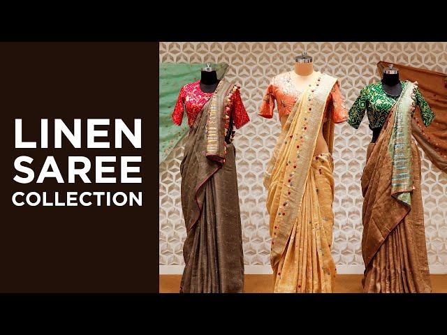 Shop Linen Saree Collection Via G3+ Video Calling Service