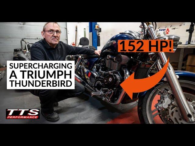 TTS Performance supercharger installed to a Triumph Thunderbird