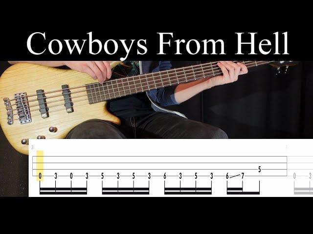 Cowboys From Hell (Pantera) - Bass Cover (With Tabs) by Leo Düzey