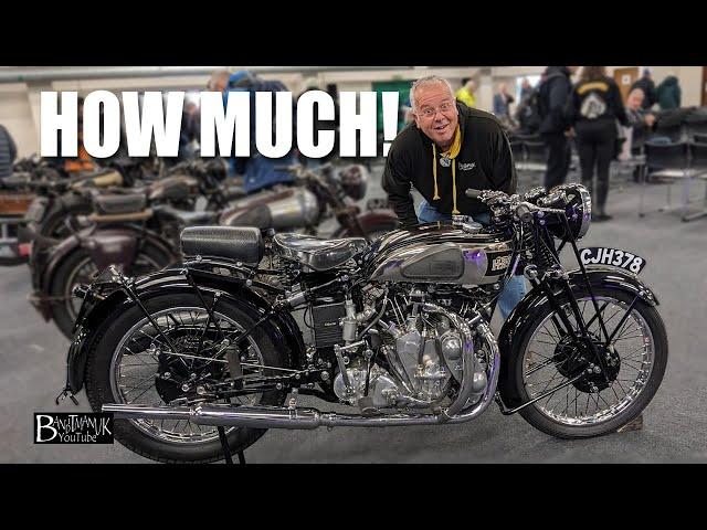 Bonhams Motorcycle Auction at the October 24 Classic motorcycle show. How much did they sell for?