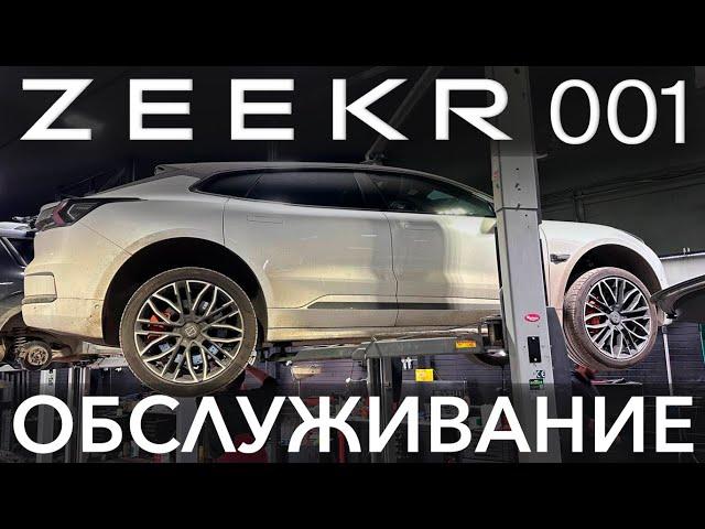 Zeekr 001 Техническое Обслуживание в Москве. Замена масла в редукторах, замена салонного фильтра