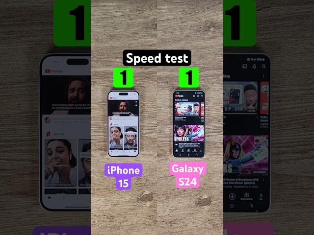 iPhone 15 vs Galaxy S24 speed test!