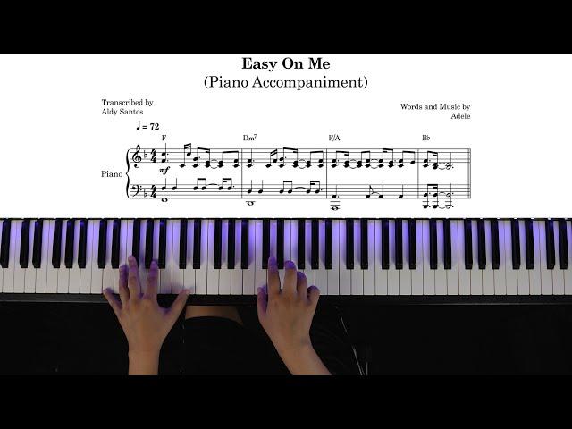 Adele - Easy On Me (Piano Accompaniment) & Sheet music