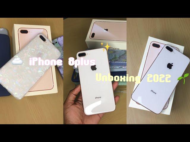 iPhone 8plus unboxing 256gb gold in 2022 + iPhone accessories unboxing