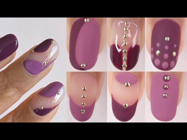 FALL NAIL ART! chrome nail art at home using gel polish, minimal fall nail compilation