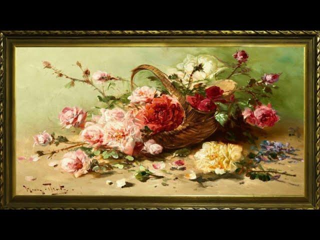 Flower Basket Painting | TV Painting | TV Wallpaper | Art TV  #arttv #painting #wallpaper