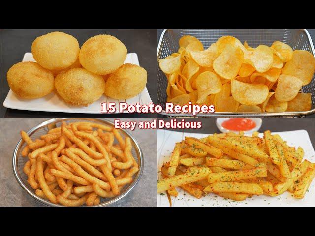 15 Amazing Potato Recipes ! Easy and Delicious ! Crispy French Fries , Potato Chips , Potato Snack