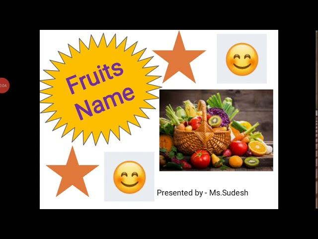 Fruits Name with spelling
