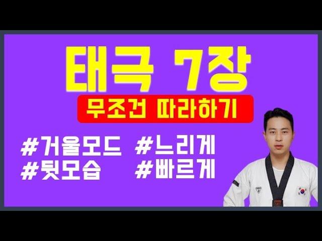 태권도 국기원연습 태극7장 마스터하기/Taegeuk 7 Mirror&Back