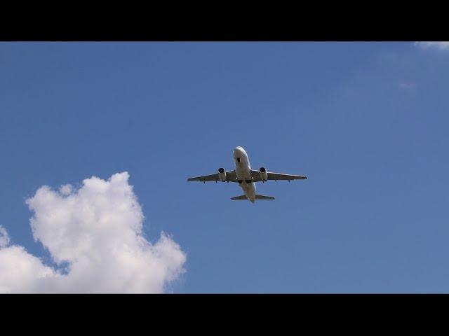 Airbus A320 Fly By - Royalty Free Aircraft HD Stock Video Footage.