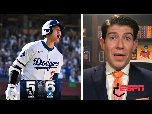 ESPN reaction to Shohei Ohtani go back-to-back in 9th as Dodgers rally past Rockies 6-5