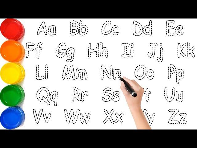 Phonics Song // How to Draw and Paint ABC for Kids // Coloring Page // ABC A to Z // Ks Art