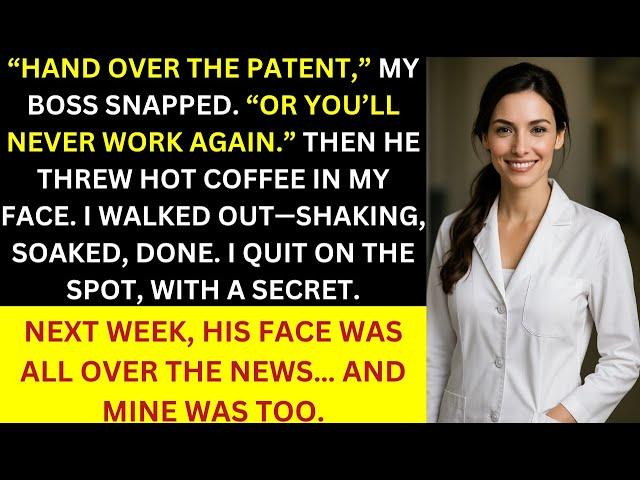 Boss Threw Coffee on My Face When I Refused to Give Him My Patent – He Didn't Expect What Happened