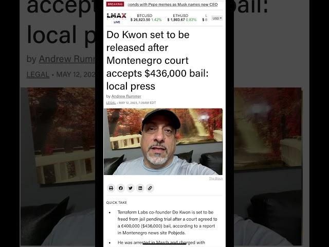 عاجل ‼️ محكمة الجبل الأسود تقبل دفع كفالة 400K€ لأطلاق سراح مؤسس لونا دو كوان.