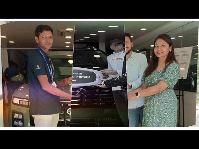 Witness the joy as we hand over the keys to their brand-new Hyundai at Lakshmi Hyundai