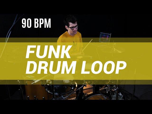 Funk drum loop 90 BPM // The Hybrid Drummer