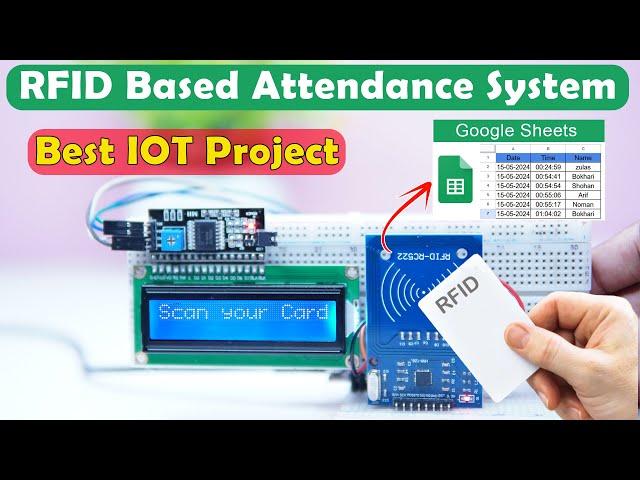 RFID Based Smart Attendance System With Realtime Record on Google Sheets | IOT Projects