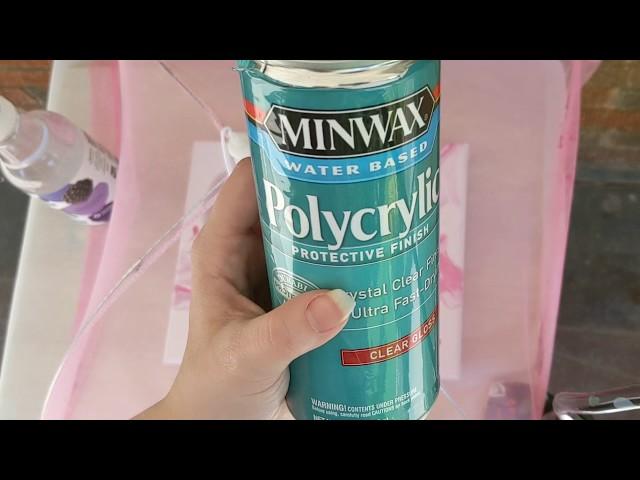 Sealing Acrylic Pour Painting with Minwax Polycrylic Protective Finish Clear Gloss