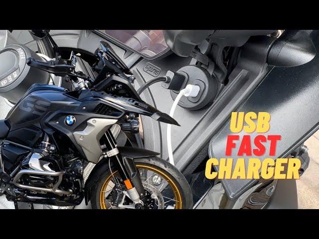 USB fast charger on the BMW R1250GS-Powering Carpurides W502/W702 Navigation Units