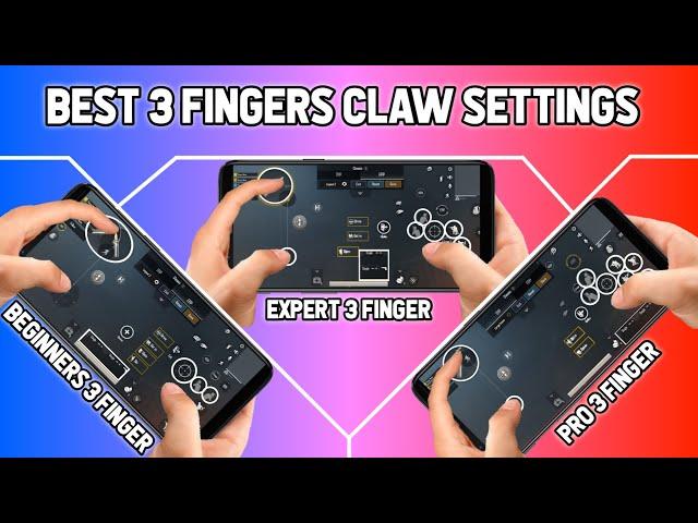 BEST 3 FINGERS CLAW SETTINGS PUBG MOBILE | BEGINNER to EXPERT to PRO