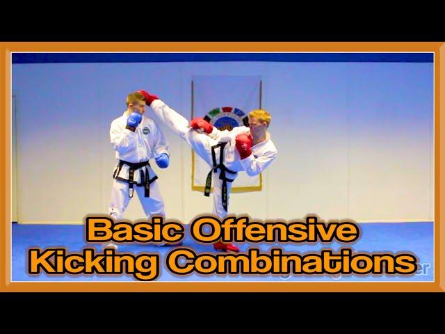 Taekwondo Sparring | Basic Offensive Kicking Combinations | GNT Martial Arts