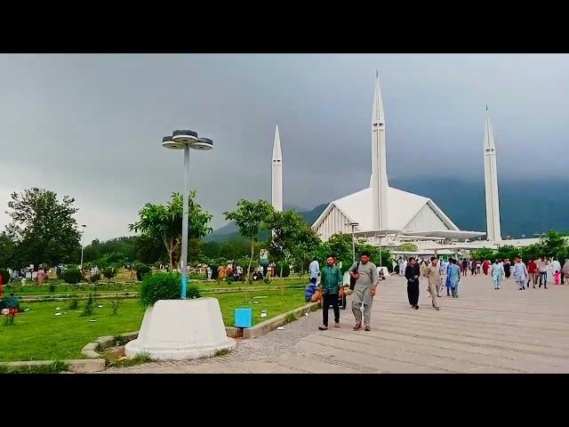 Faisal Mosque Islamabad travel Vlog Beautiful View Islamabad Faisal Mosque