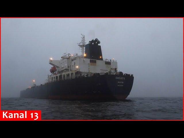 Footage of Finland detaining a Russian ship that committed sabotage in the Baltic Sea