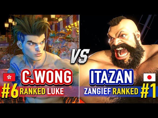 SF6  CHRIS WONG (#6 Ranked Luke) vs ITAZAN (#1 Ranked Zangief)  SF6 High Level Gameplay