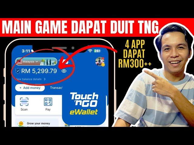 4 APP GAME DAPAT DUIT SEHINGGA RM300++ KE TOUCH N GO