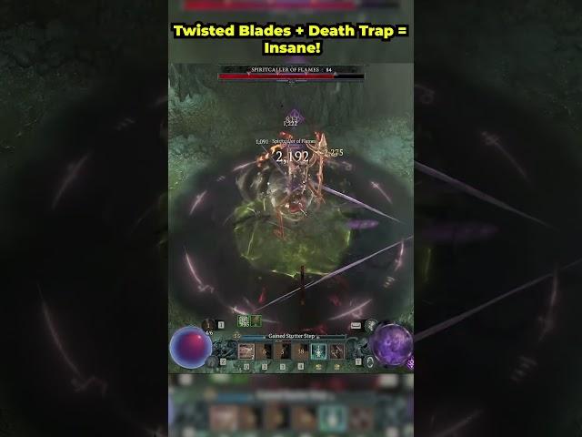 Diablo 4: Twisted Blades + Death Trap = Insane DPS!