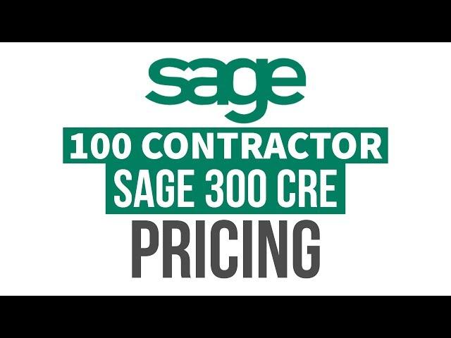 Sage 100 Contractor Pricing & Sage 300 (PRICING)