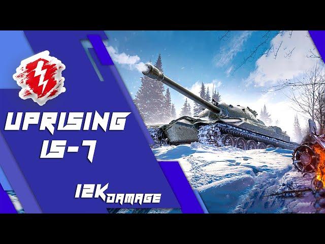 IS 7 12969 Damage | Uprising | _-WoT Blitz-_