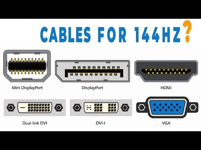 HDMI, DisplayPort, DVI, VGA:  Which Cable Do You Need For 144Hz?