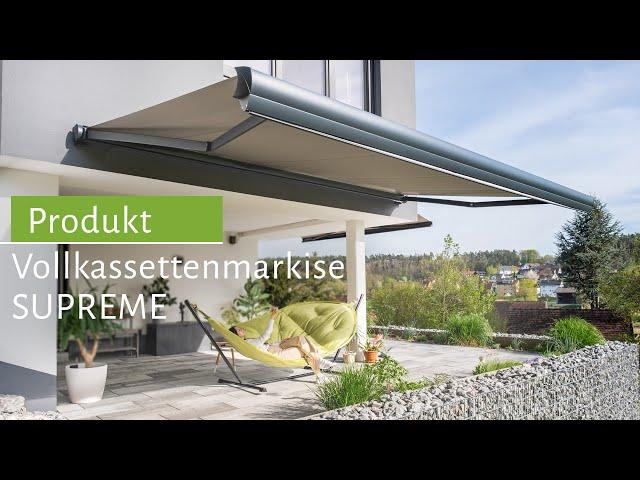 Elektrische Vollkassettenmarkise SUPREME – erstklassiger Sonnenschutz | empasa