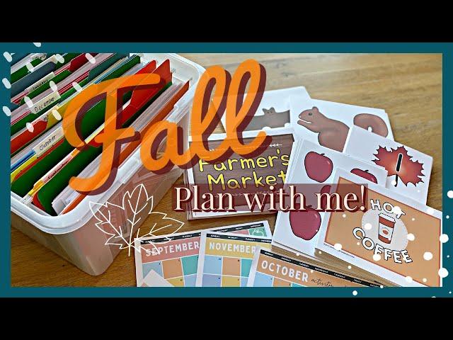 Planning and organizing fall preschool activities