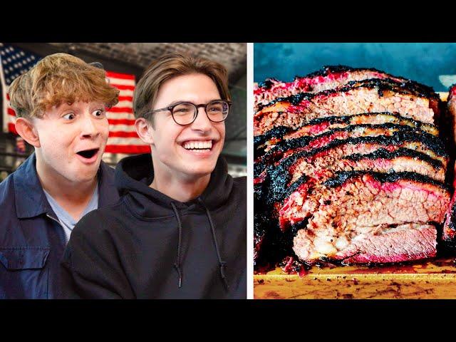 British College Students try American BBQ for the first time!