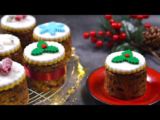 How to make Mini Christmas Cakes - Xmas Cake Recipe