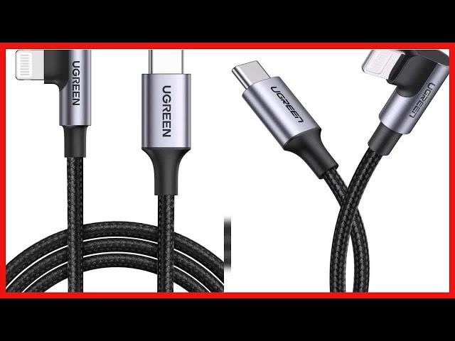 UGREEN MFi Certification Lightning Cable - 90 Degree USB C to Lightning Cable 6FT Compatible with