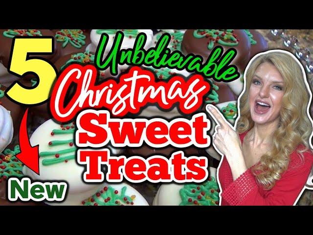 5 Amazing CHRISTMAS SWEET TREATS that Anyone can Make! | Easy TREATS for CHRISTMAS