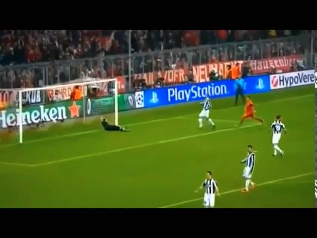 Alaba superb long range shot against Juventus