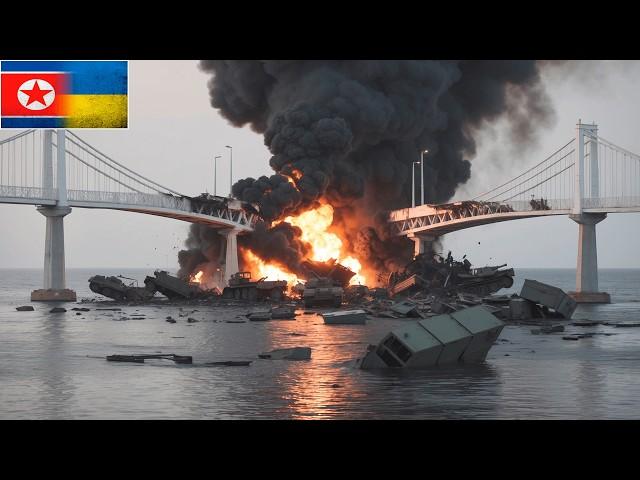 3 MINUTES AGO! Ukrainian Cluster Bomb Collapsed Crimean Bridge with North Korean Elite Reinforcement