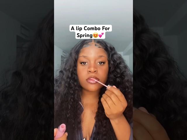 If you love pink lips, try this combo! #lipcombo #howtoapplylipstick #springmakeup #lipgloss